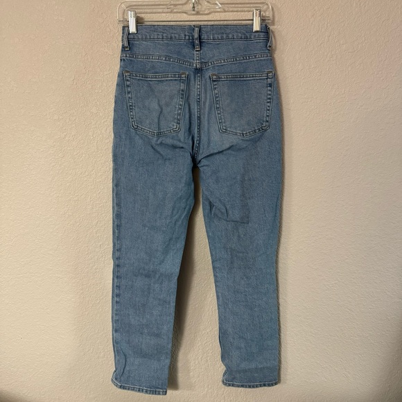 Everlane The Cheeky Jean Light Wash Denim Straight High Rise size 26 - Picture 5 of 9